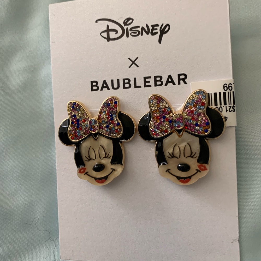 Disney x Baublebar Minnie Mouse Kiss on the Cheeck Valentines Earrings